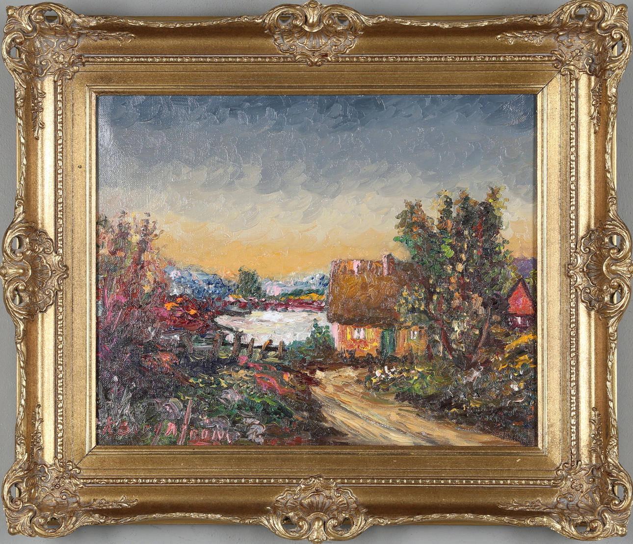 KARIN BORGSTRÖM. oil on canvas, signed.