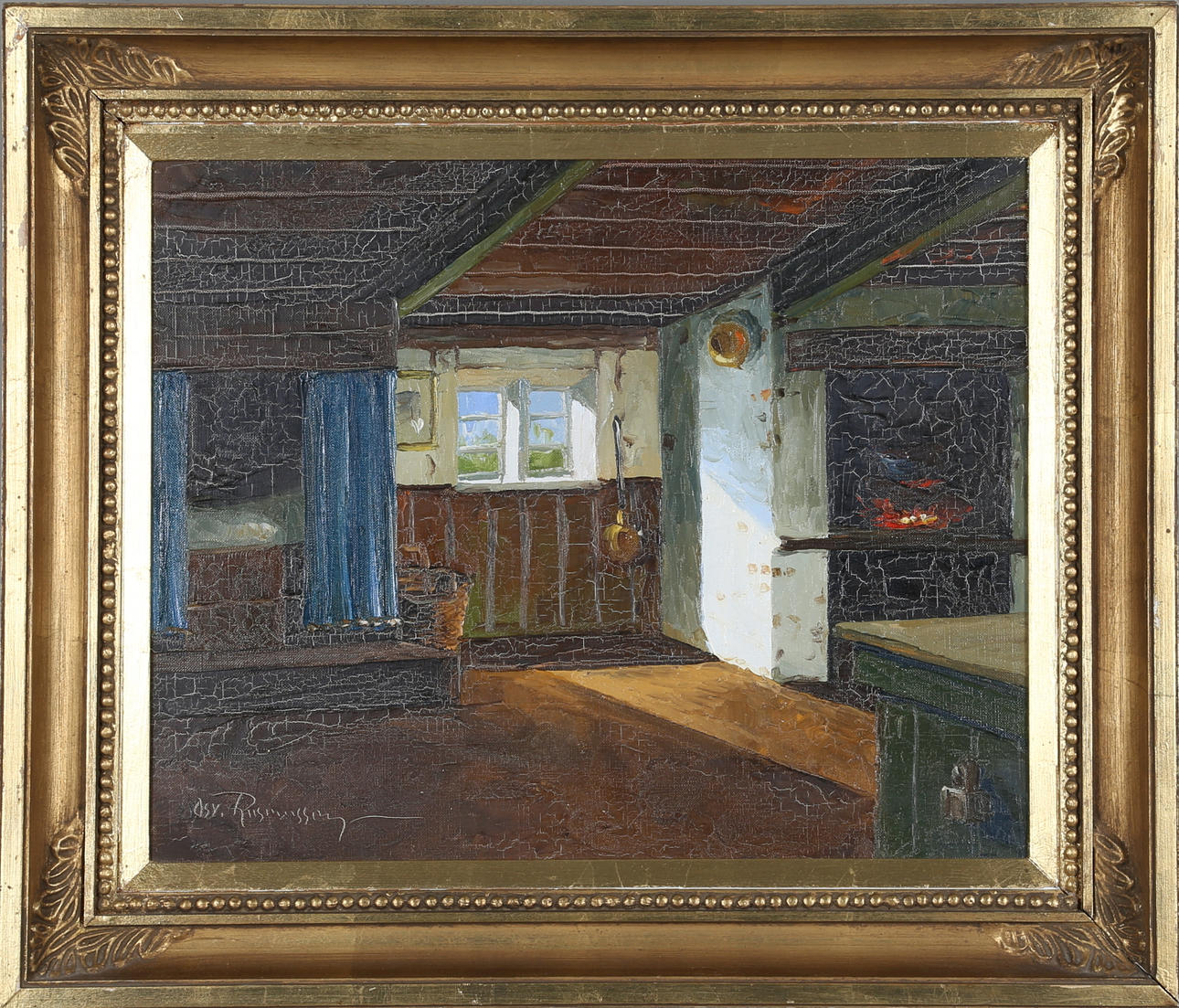 OSVALD RASMUSSEN. oil on canvas, signed.