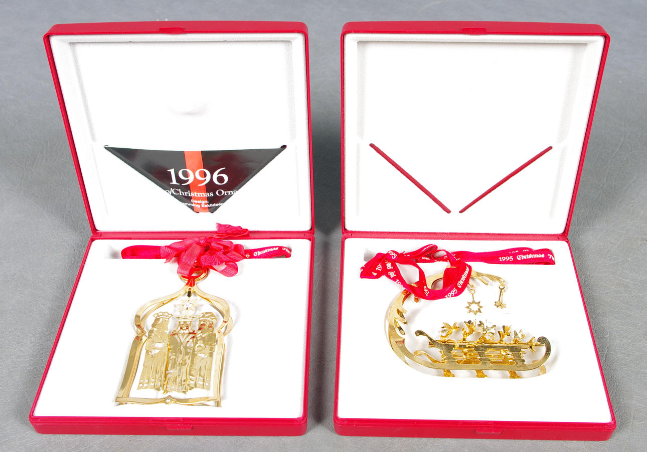 JULGRANSPRYDNADER, 2 stycken, Georg Jensen.