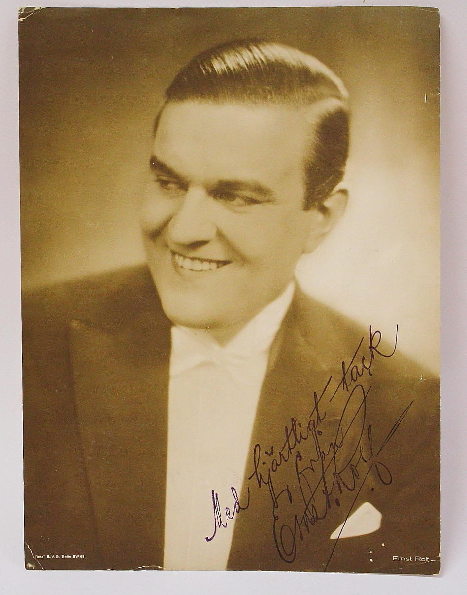 PHOTOGRAPHY, Ernst Rolf, signed.