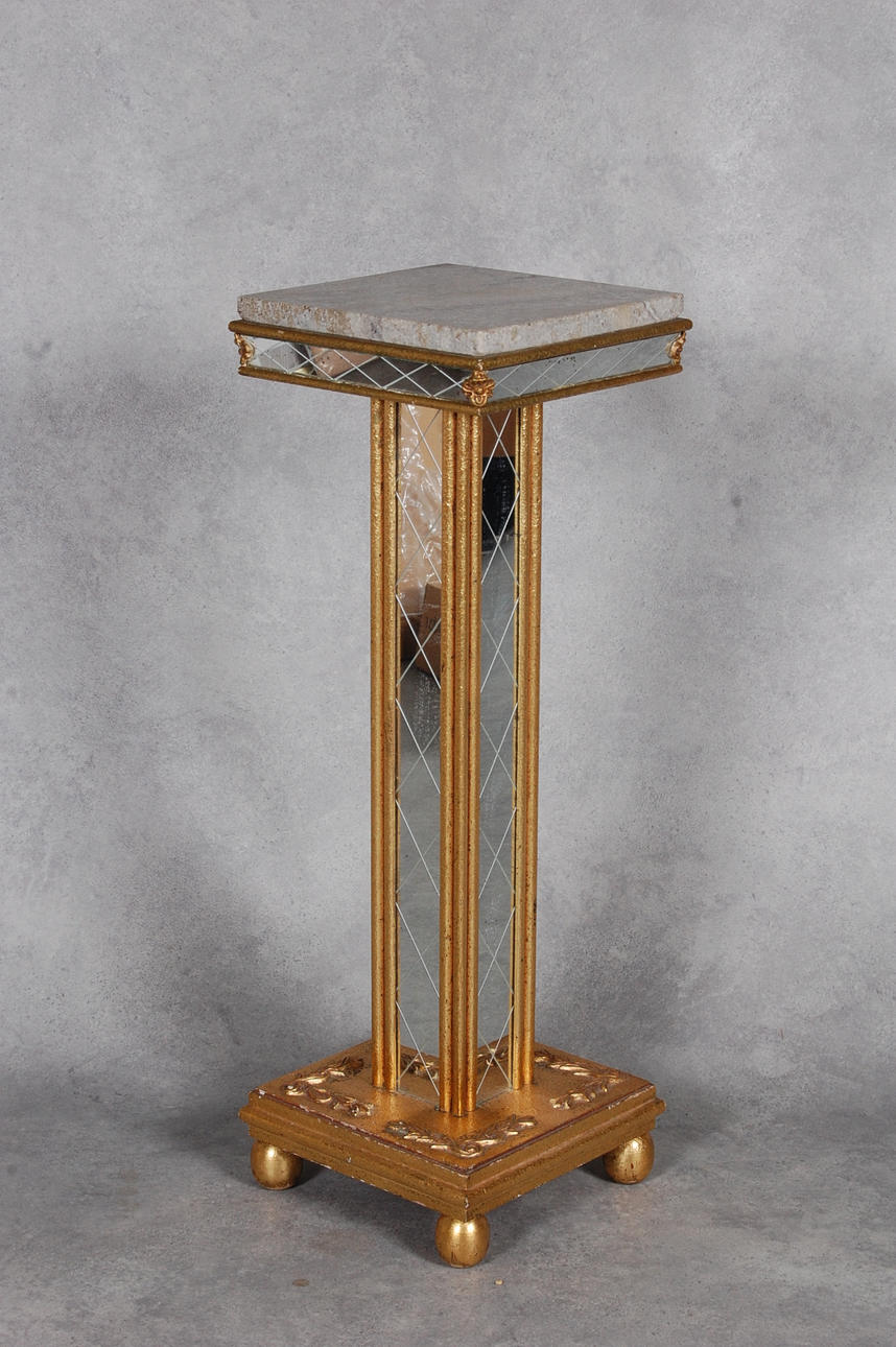 PIEDESTAL, kolmårdsmarmor, speglar, 1950-tal.