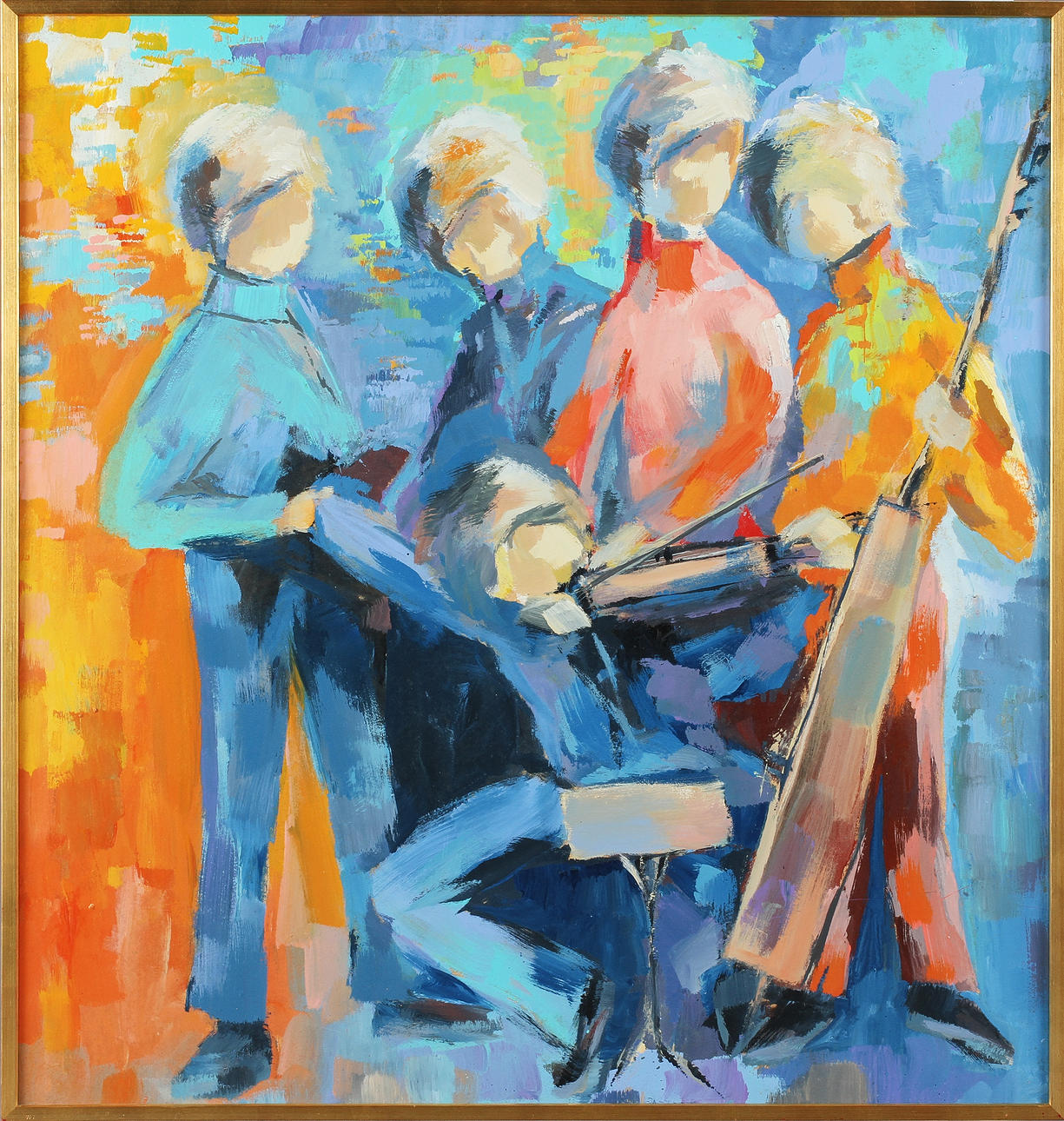 OKÄND KONSTNÄR. Olja på pannå, signerad a tergo.