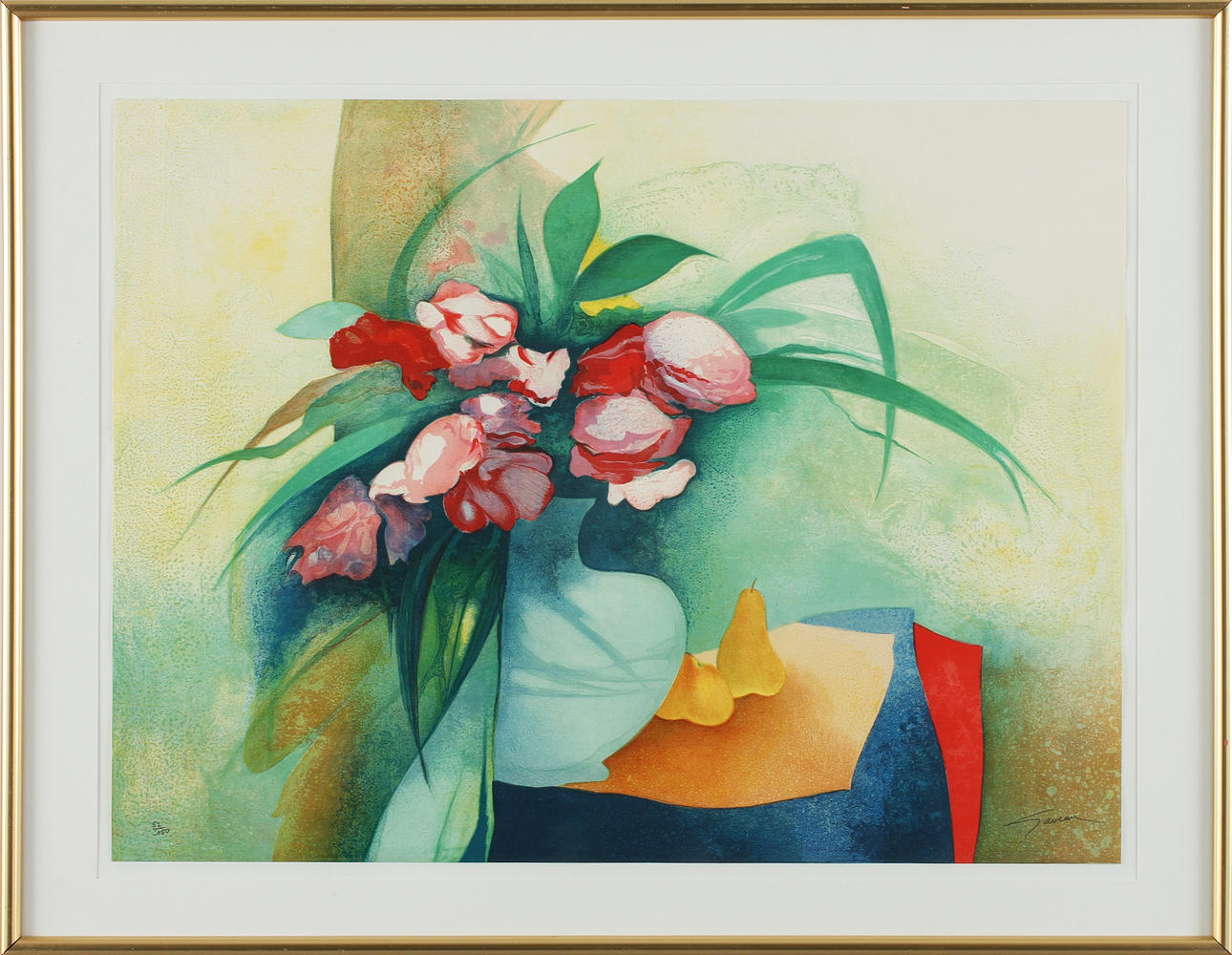 CLAUDE GAVEAU. Färglitografi, signerad och numrerad 52/150.