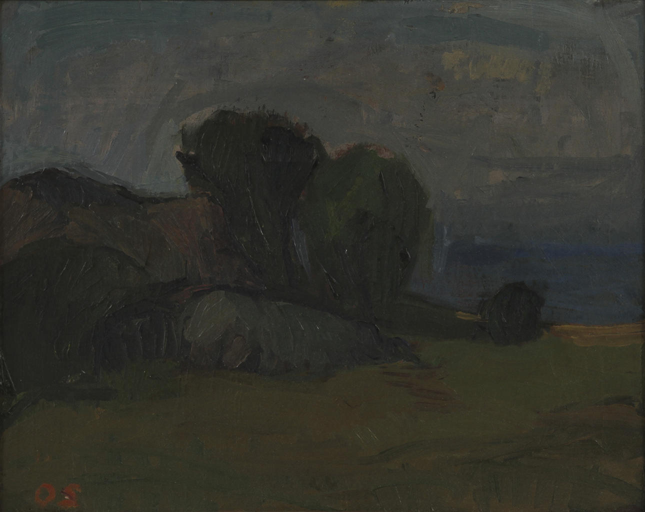 OLLE SKAGERFORS. Olja på duk. Signerad.