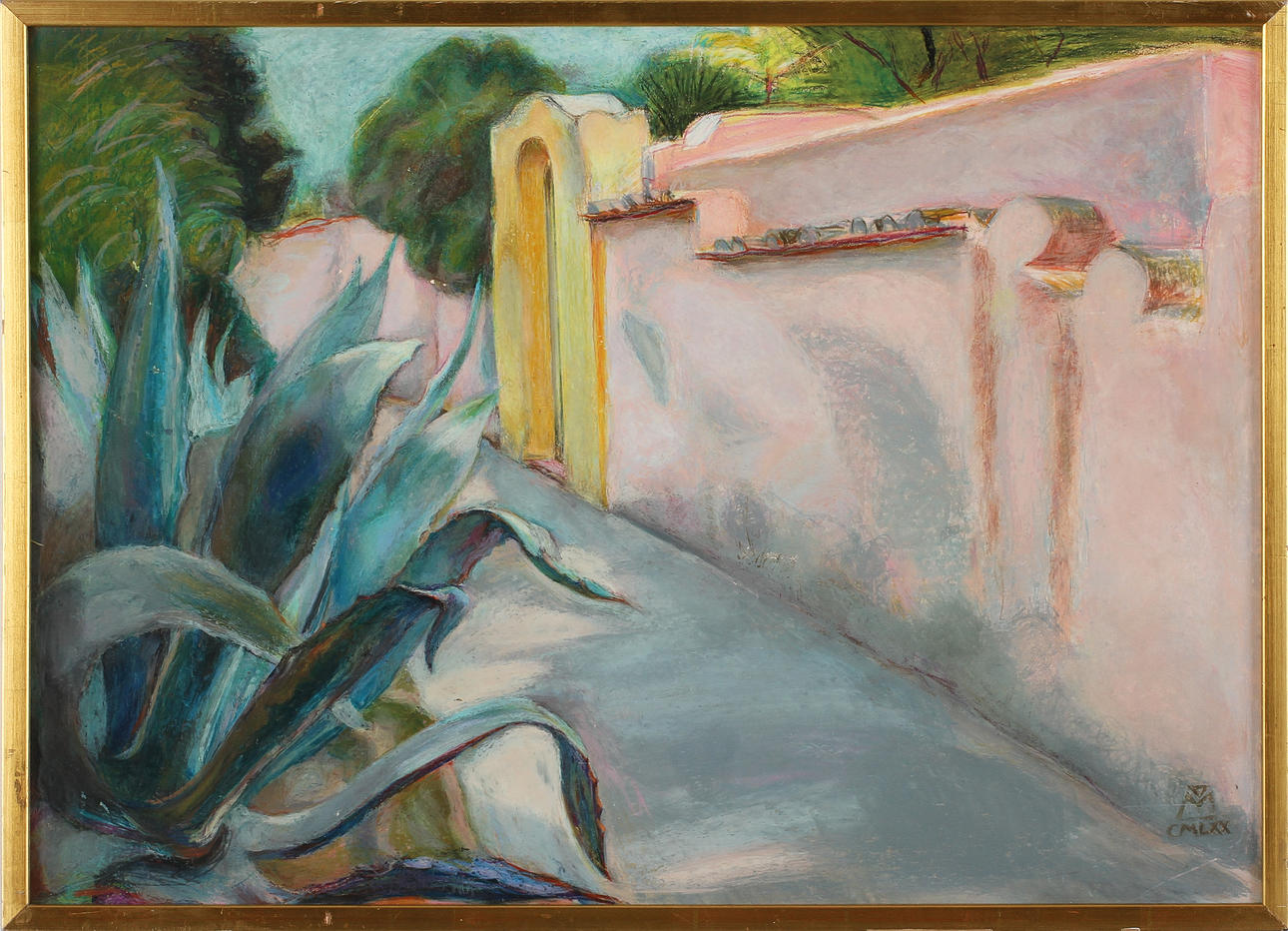 JOSEF MIKLOS. blandteknik, sign a tergo.