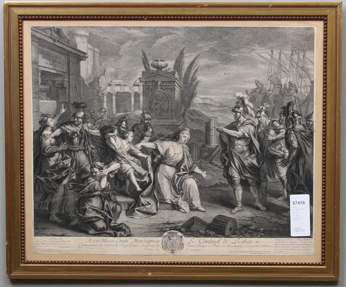 JEAN AUDRAN,SAMT WILLIAM WYNNE RYLAND. Gravyrer 2 st 17-1800-tal.