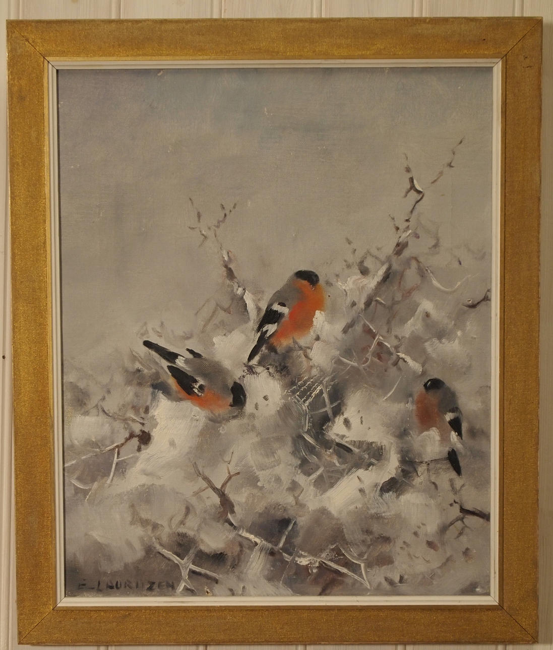 ERIC LAURITZEN. Judges, oil on canvas, signed E. Lauritzen.