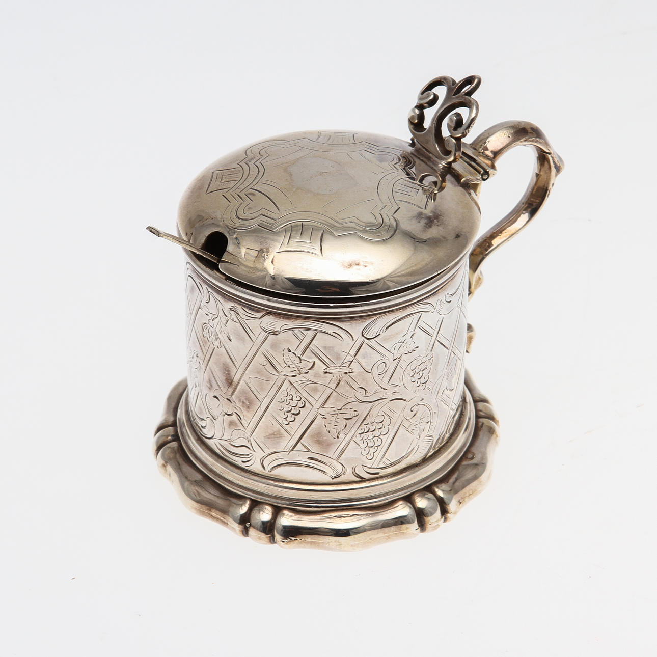 SENAPSKANNA, silver, England, 1800-talets slut.