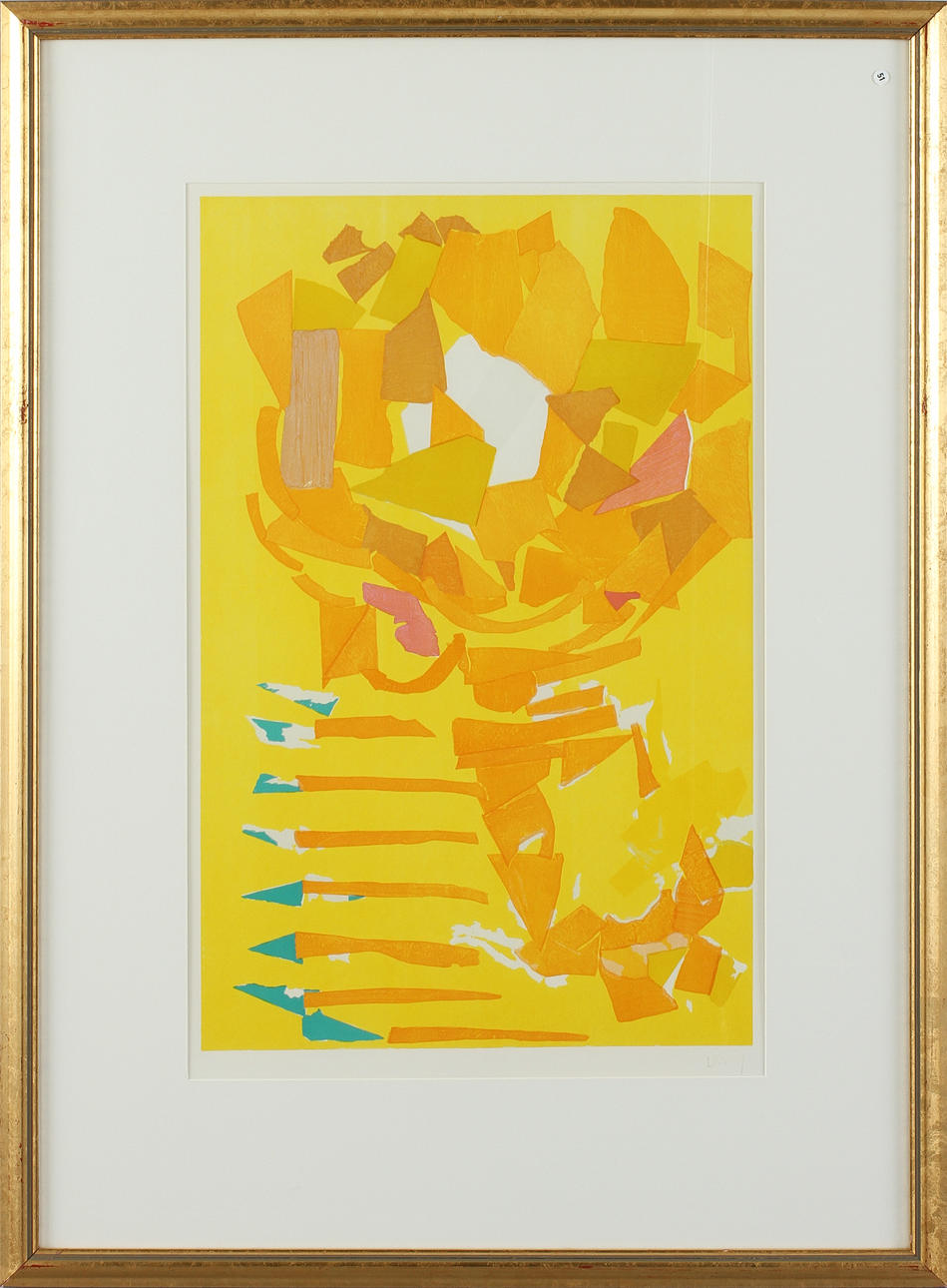 ANDRÉ LANDSKOY. Färglitografi, stämpelsignerad.