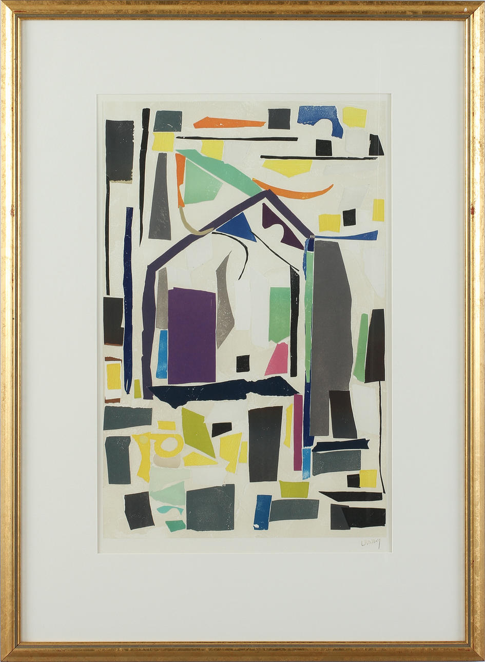 ANDRÉ LANDSKOY. Färglitografi, stämpelsignerad.