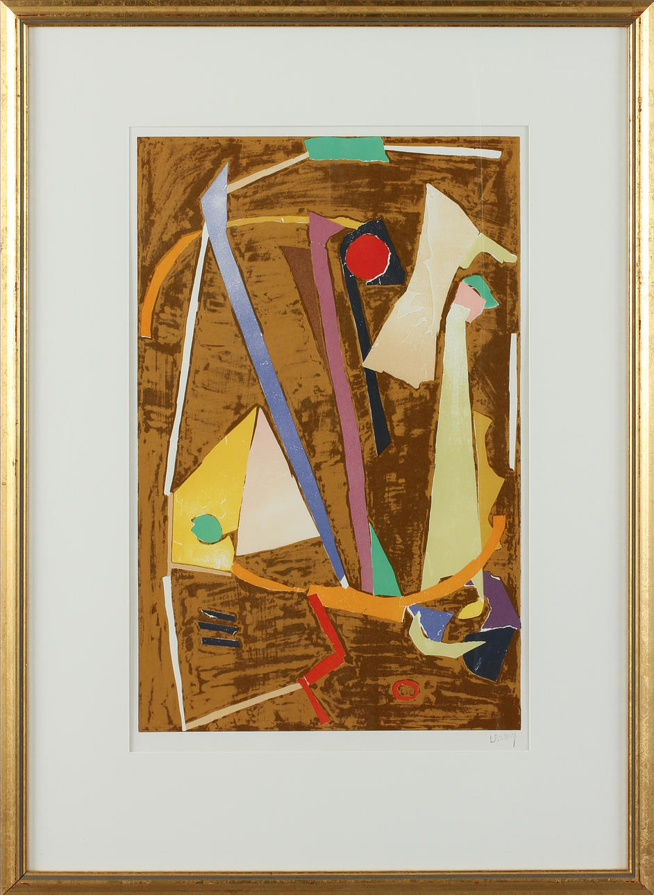 ANDRÉ LANDSKOY. Färglitografi, stämpelsignerad.