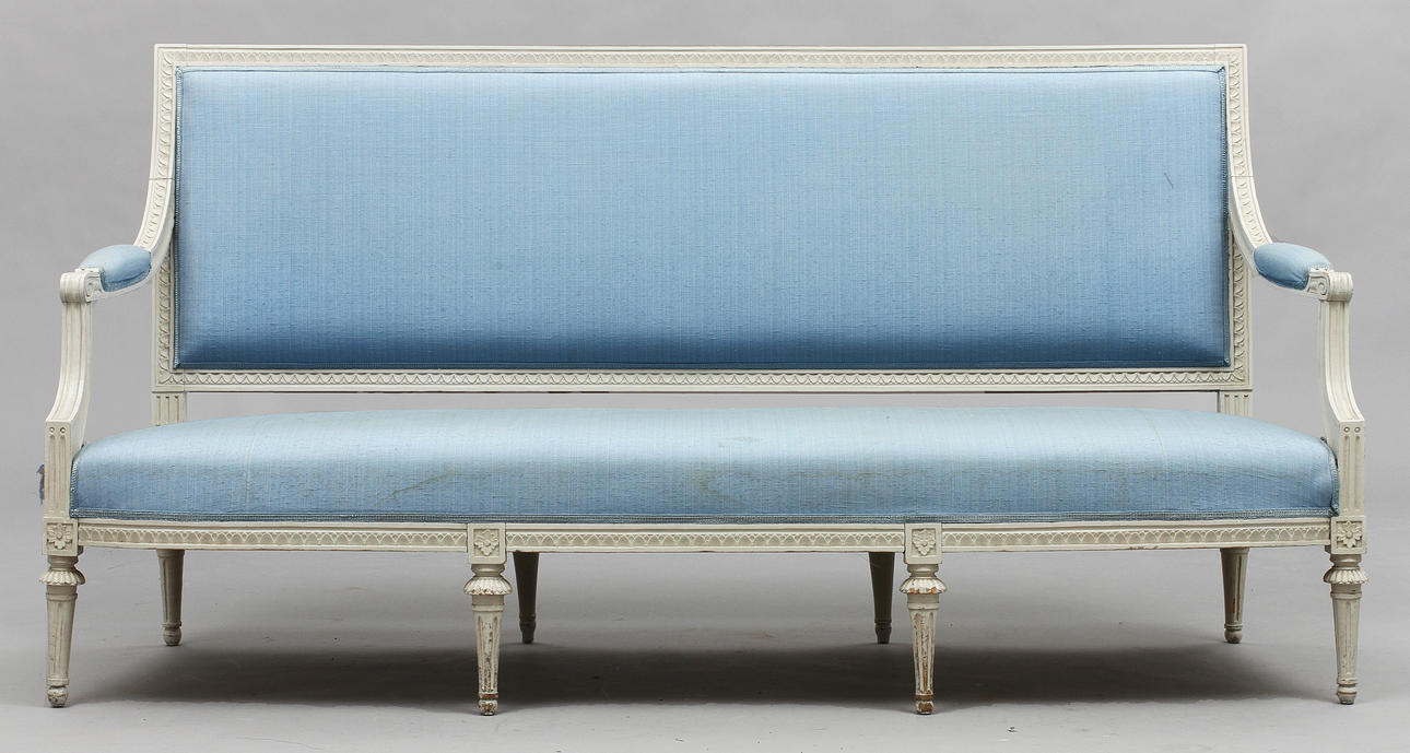 SOFFA, gustavianskt stockholmsarbete, Ephraim Ståhl, (stolmakare 1794-1821).