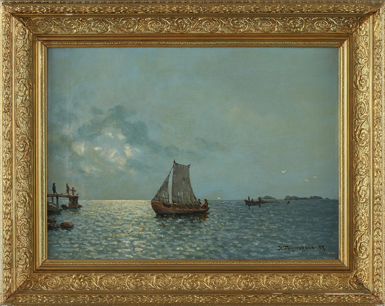 KNUT HENRIK FÄGERSKÖLD. Olja på duk, signerad- 87.