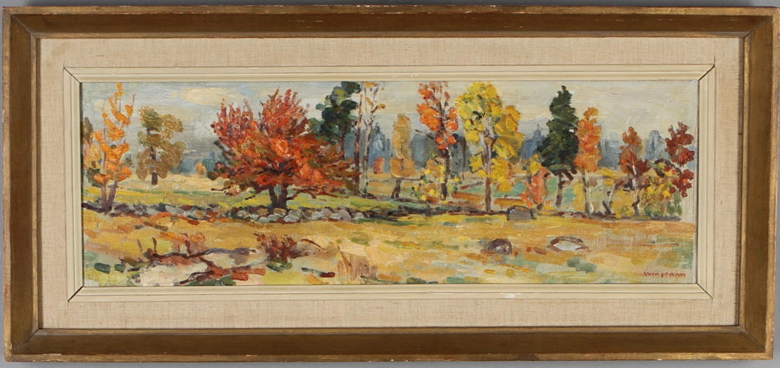 SVEN JOANN. "Höst, Småland", olja på duk, signerad.