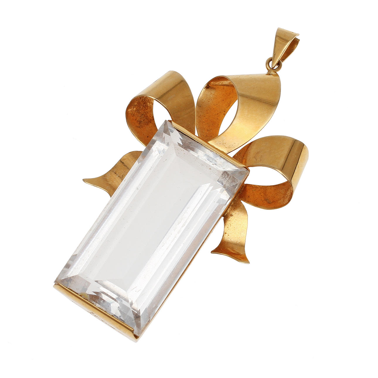 HÄNGE, 18k guld och bergkristall, "Stigbert".