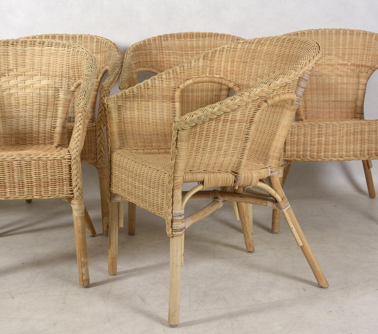 KORGSTOLAR, 6 st, rotting, 1900-tal.