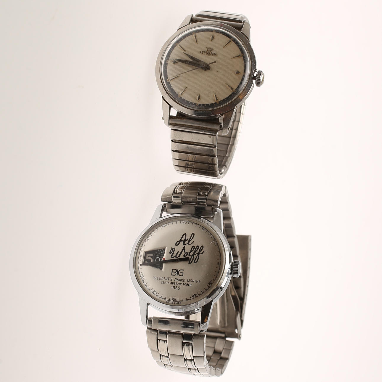 BRACELET WATCH, 2 pcs, Lemania and Big.