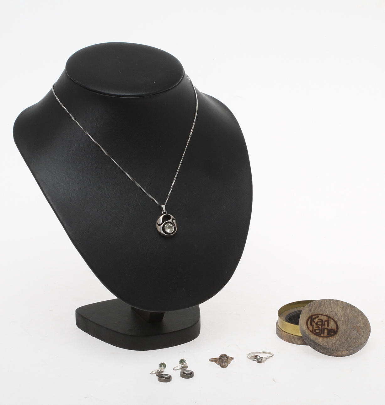 SMYCKEN, 4 delar, silver, bland annat Karl Laine Finland, 1900-tal.