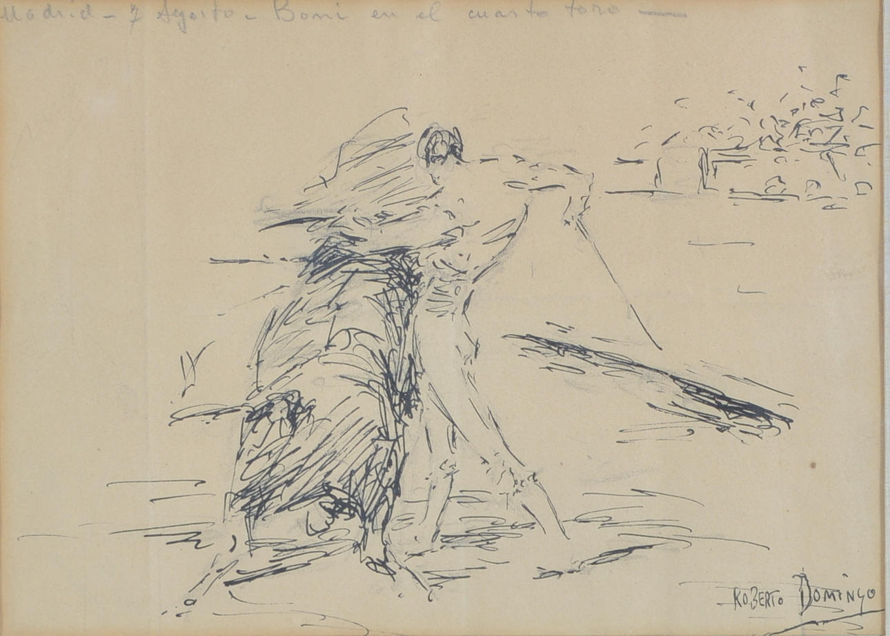 ROBERTO DOMINGO Y FALLOLA. Teckning.