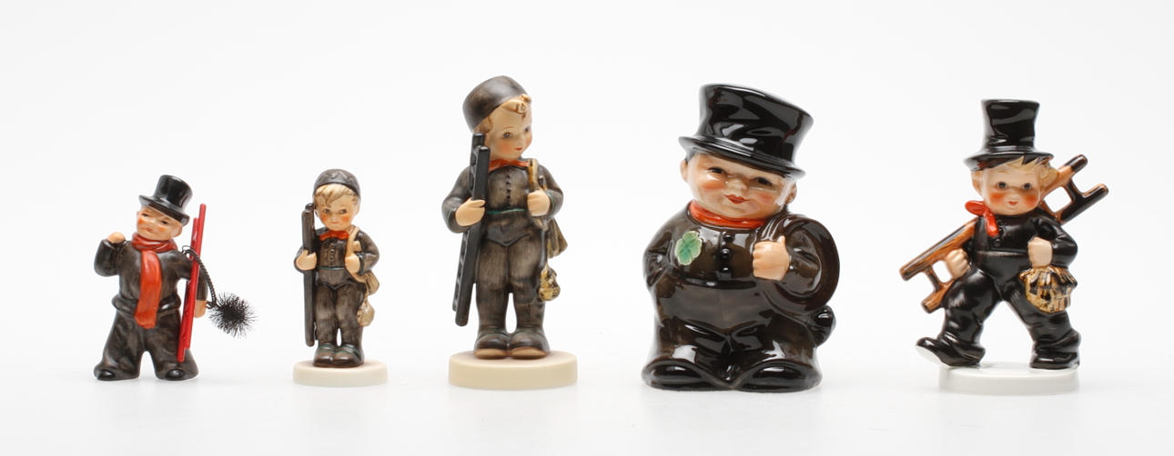 FIGURINER, 5 st, Goebel, sotare.