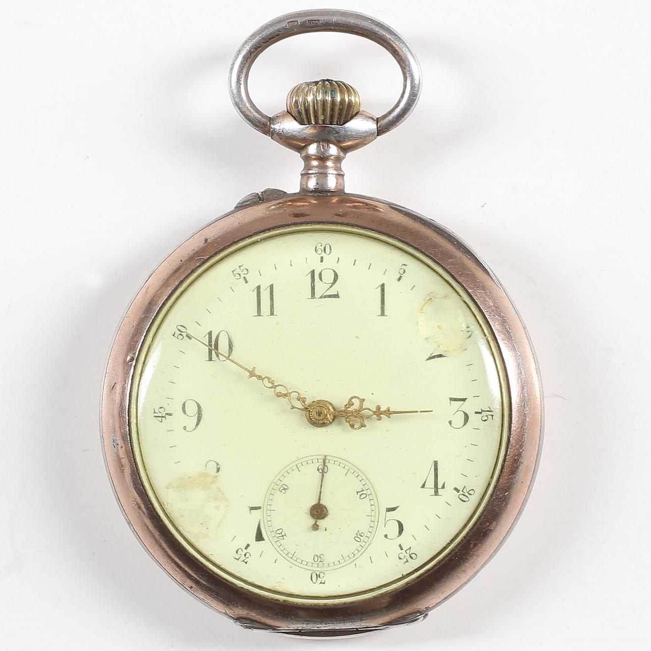 POCKET WATCH, silver, with a motif of the national coat of arms, 20th ...