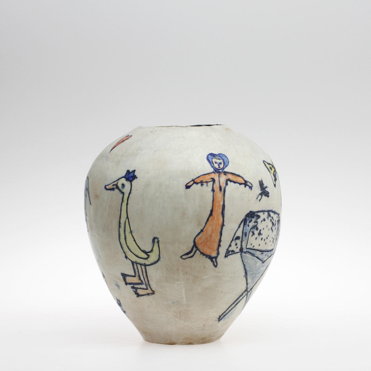 KERSTIN DANIELSSON. Vase, ceramic, signed.