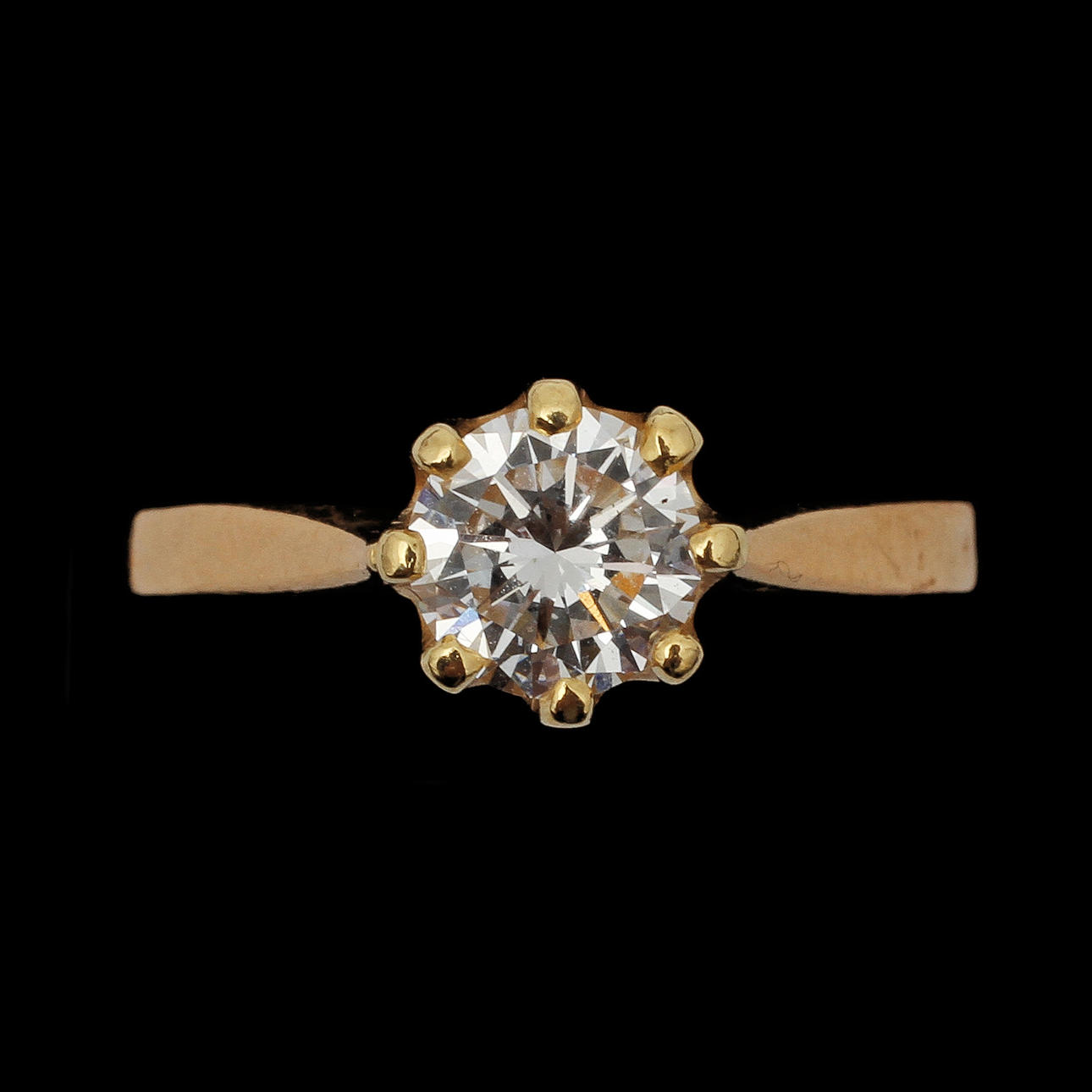 RING, 18k guld med diamant, 0,81 ct.