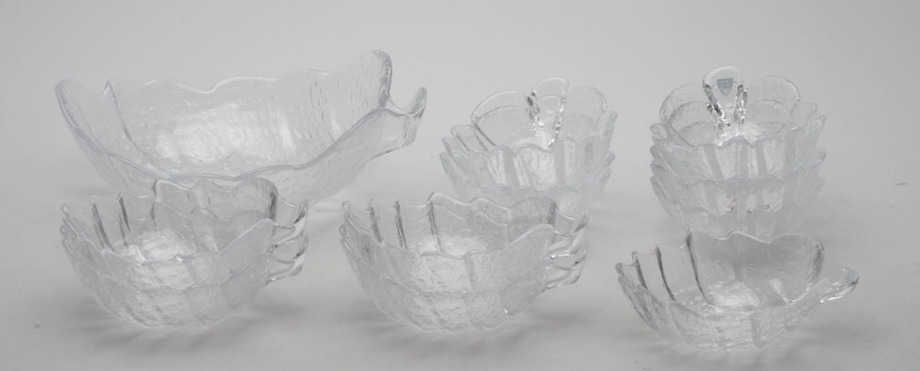 FRUKTSERVIS, 11 delar, "Eden" Orrefors.