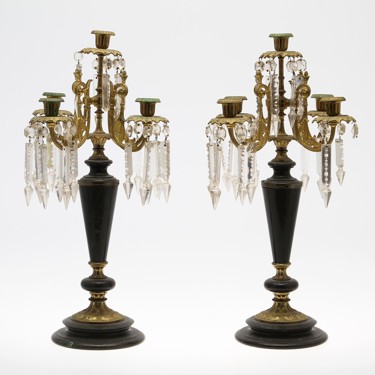 KANDELABRAR, 1 par, 1900-tal.