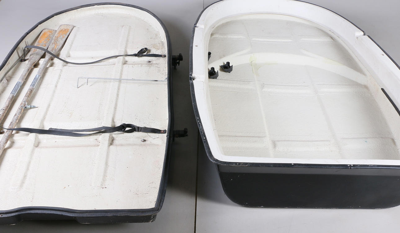 SKIDBOX/RODDBÅT, glasfiber, 1900-tal.