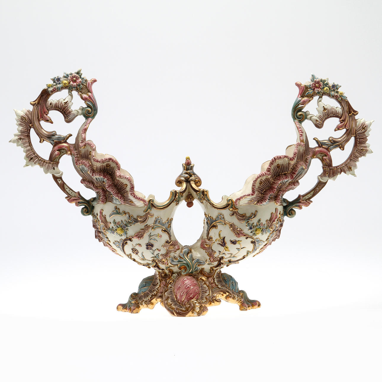 BORDSUPPSATS, majolika, 1800/1900-tal.