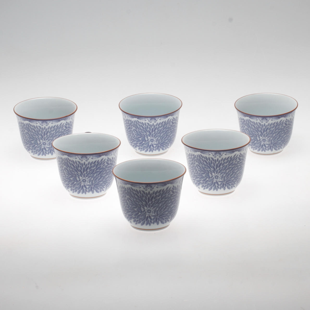 TEMUGGAR, 6 st, Rörstrand, Ostindia, (Floris).