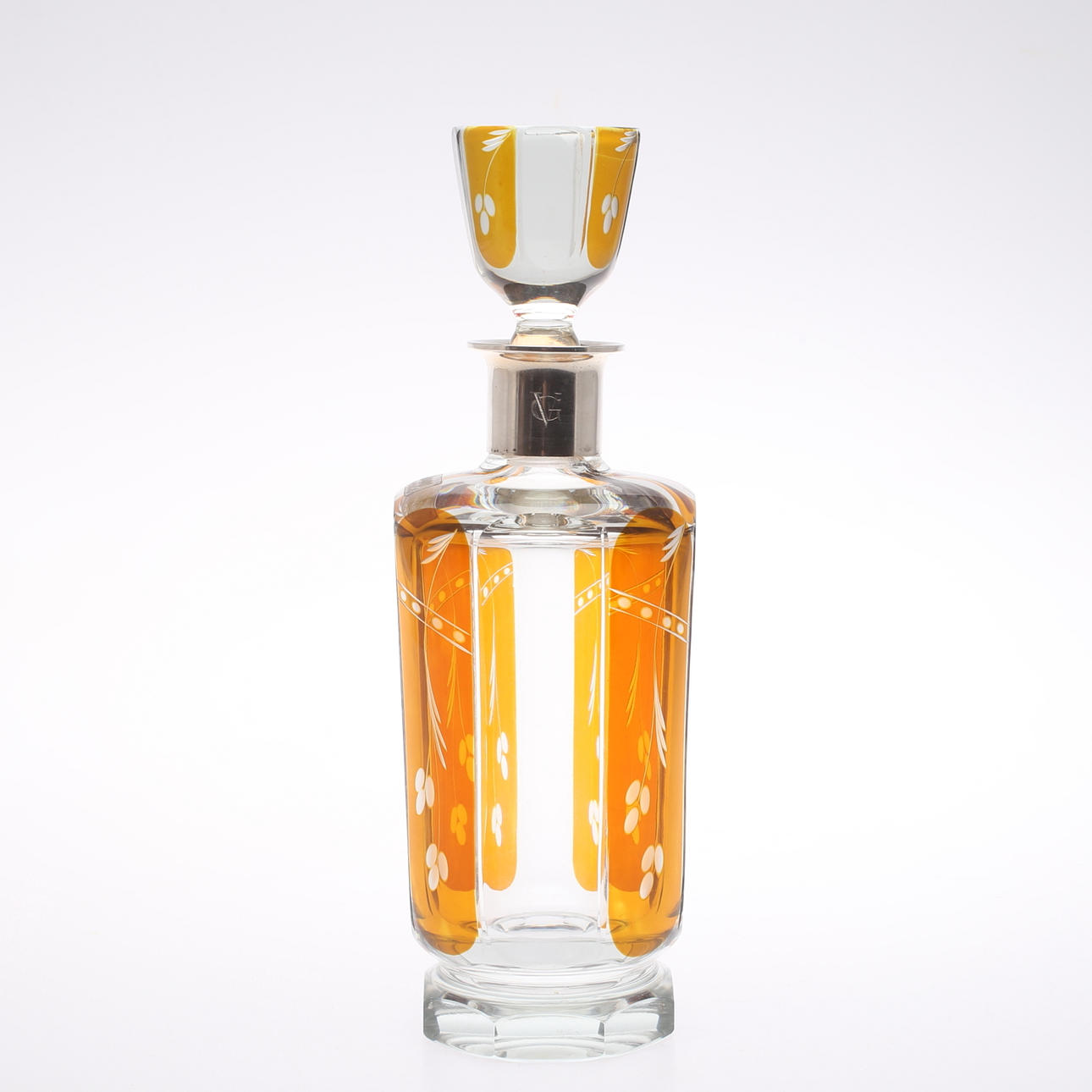 CARAFE with silver collar, Hovmantorp.