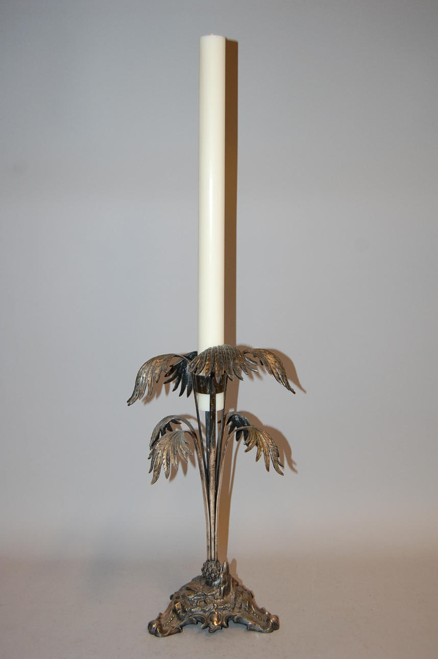 LJUSSTAKE, jugend, nysilver, med ljus, 1900-talets första hälft.