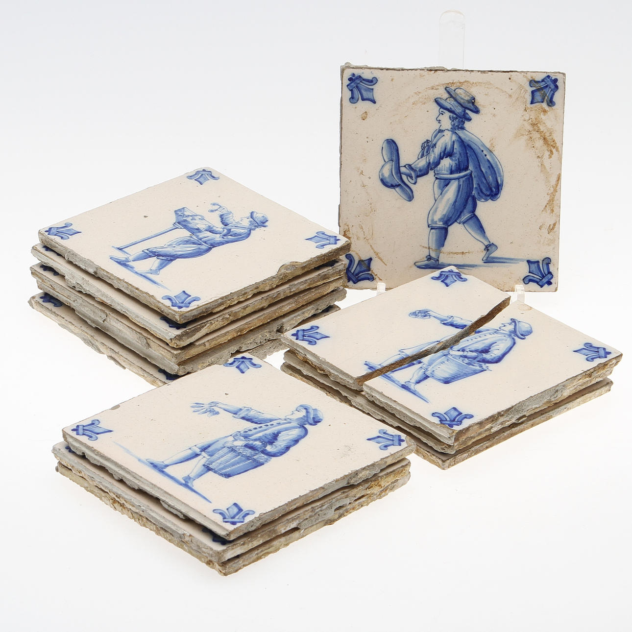 FLISOR, 12 delar, 1700/1800-tal, sannolikt Holland.