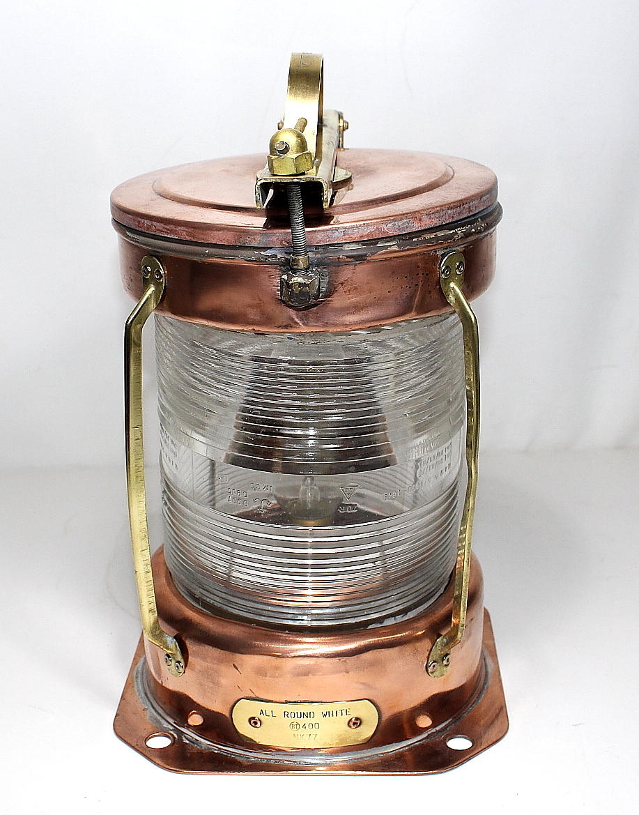 LANTERNA, båt, koppar och mässing, 1900-talets mitt.
