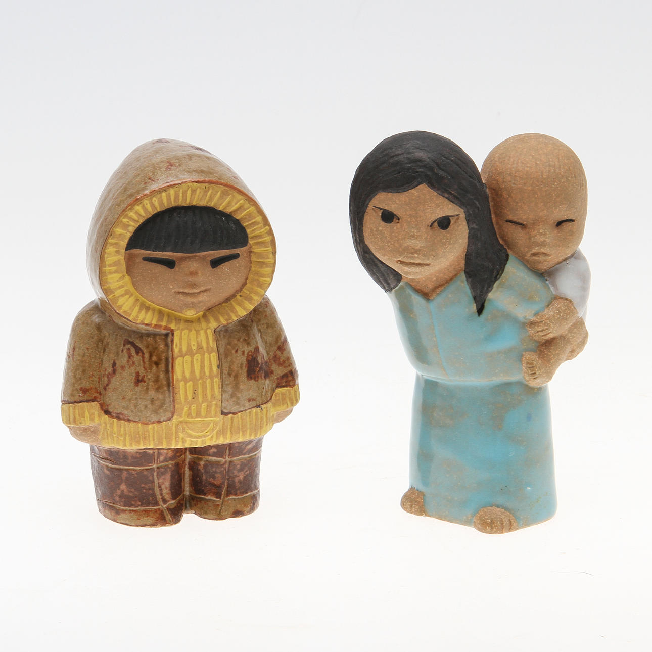 FIGURINER, 2 st, stengods, Lisa Larsson, Gustavsberg.