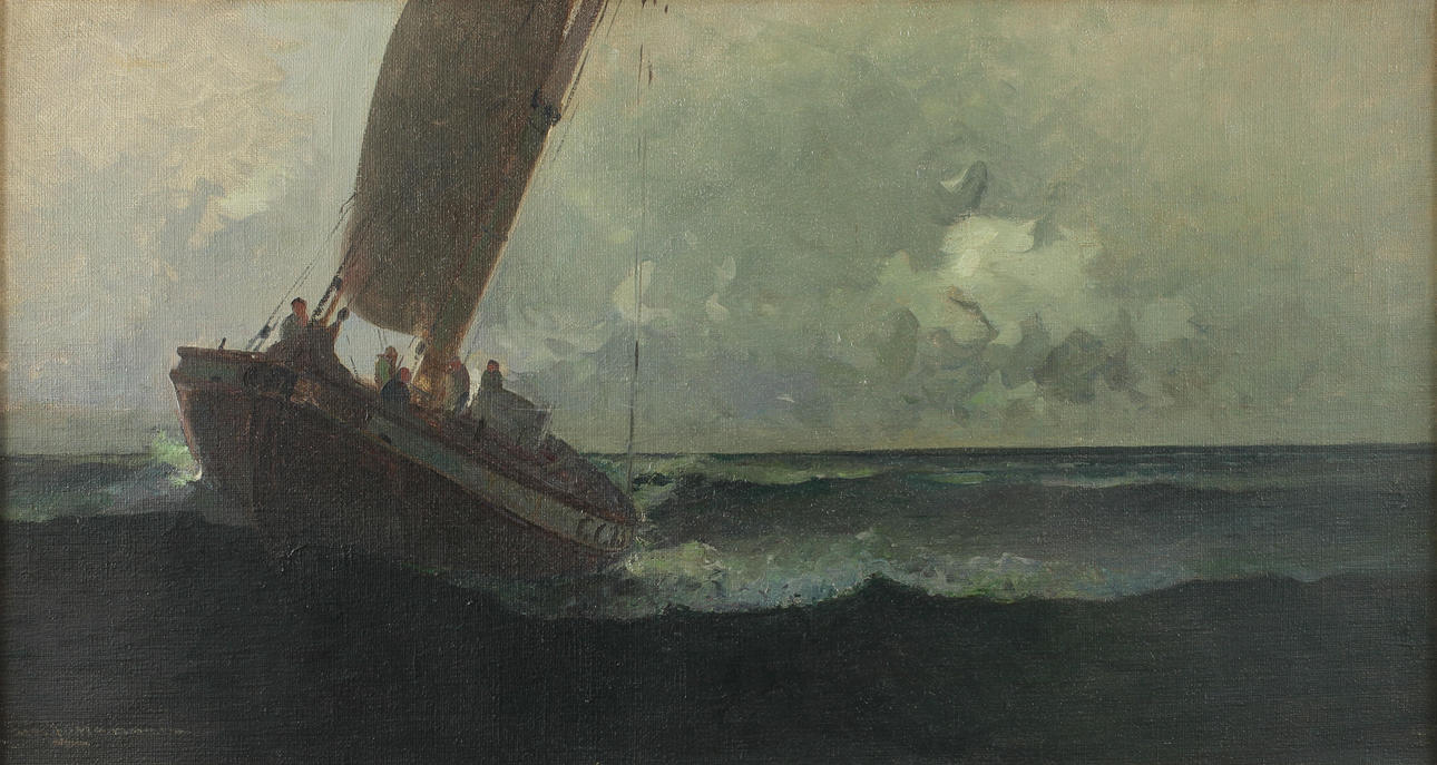 ARVID JOHANSSON. Olja på duk, signerad.