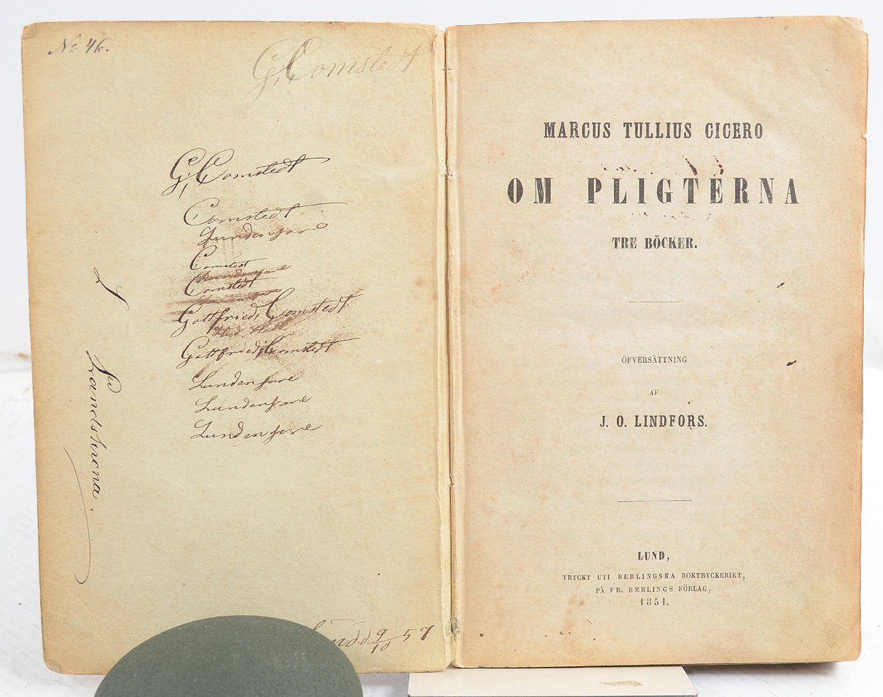 CICERO, MARCUS TULLIUS. Über die Pflichten.