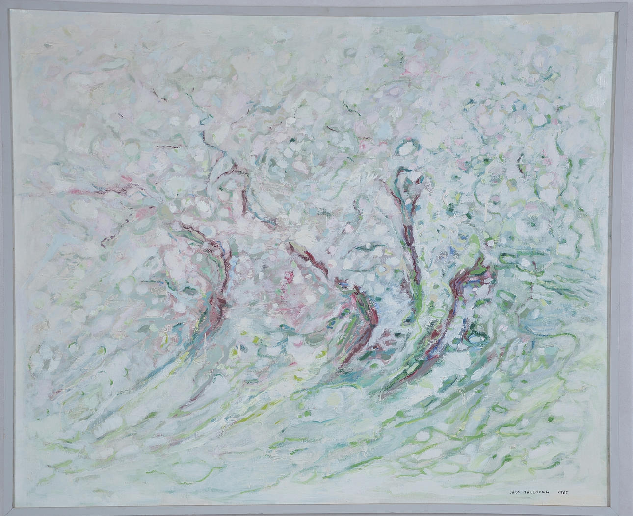 LARS HALLBERG. oil on canvas.