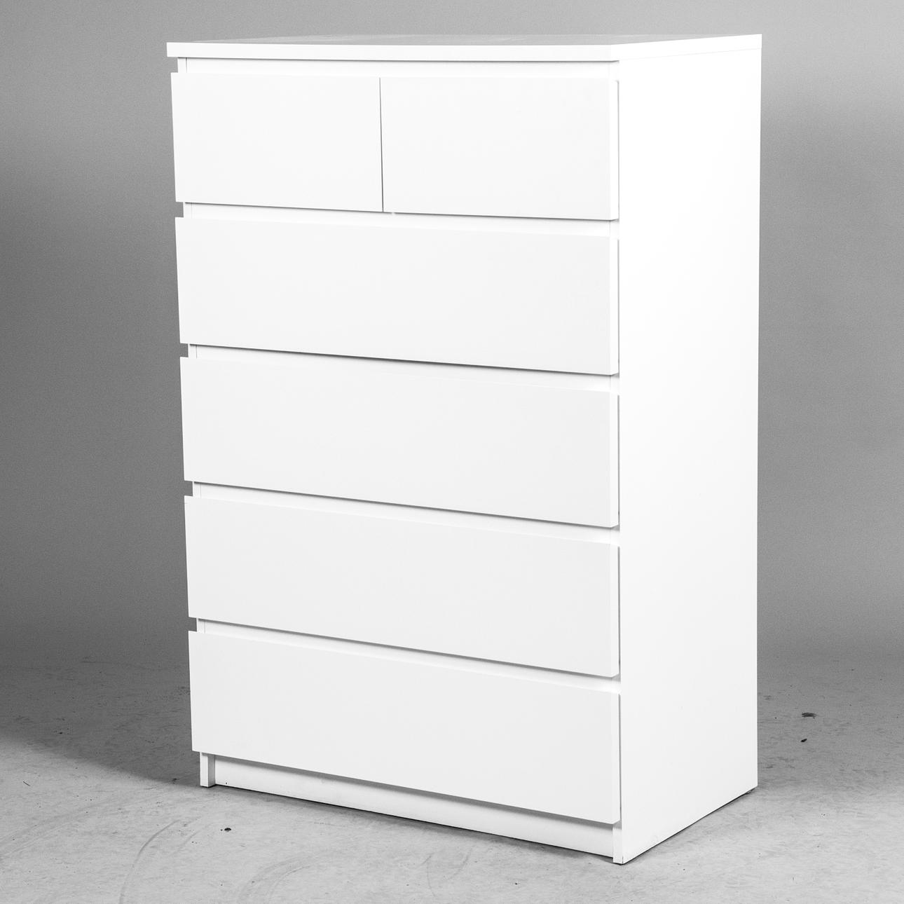 Kommode, 6-skuffer, hvid, IKEA.