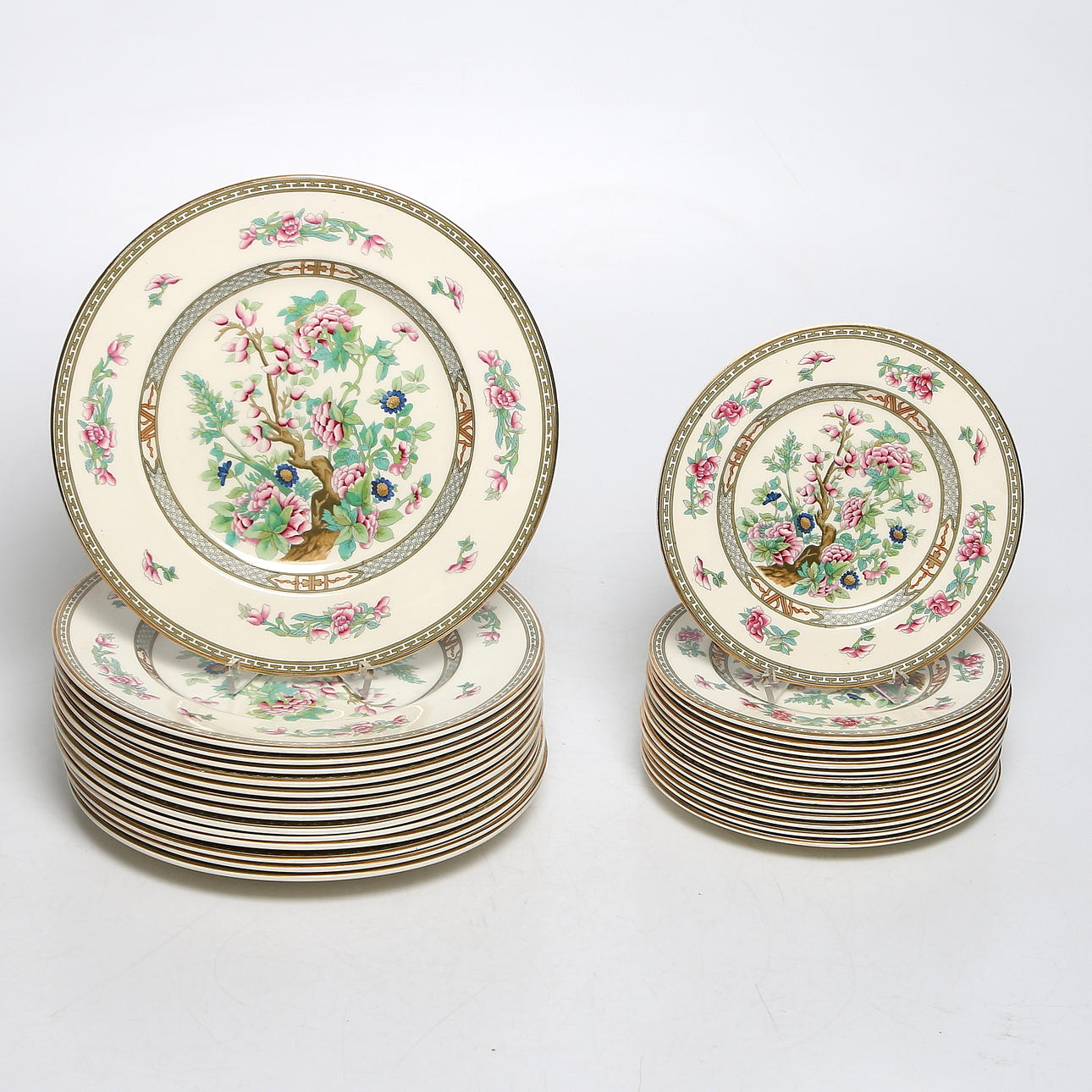 GESCHIRR, 28 Stück, Indian Tree, Crown Ducal, Bristol, England.