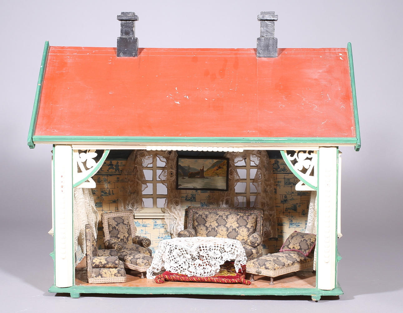 PUPPENHAUS, Deutsch um 1900.