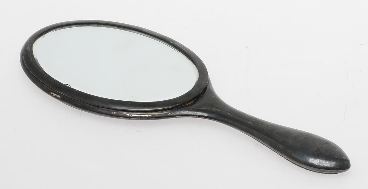 HANDSPEGEL, slipat glas, silver, Tyskland 1900-tal.