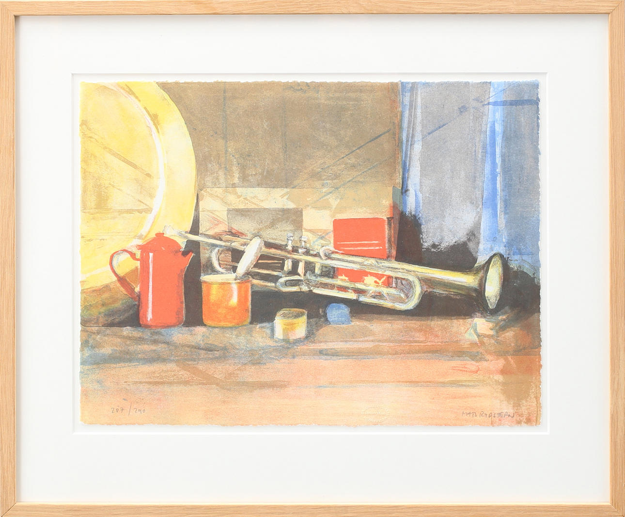 MATS RYDSTEN. Trumpet, färglitografi nr 287/290, signerad. Konst ...