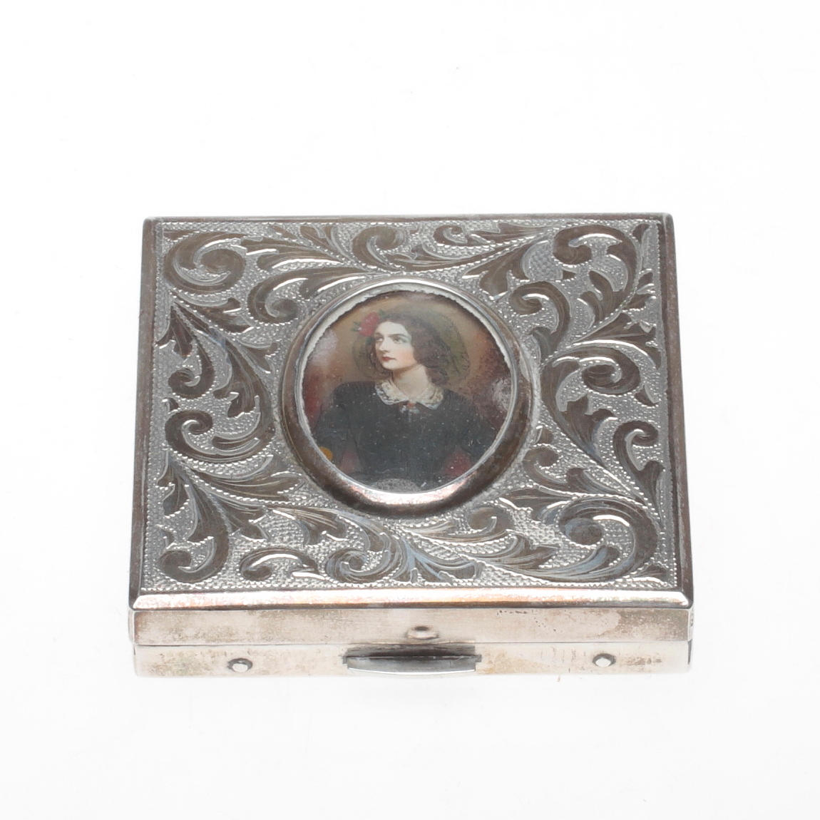 PUDERDOSA, silver, 1900-tal.