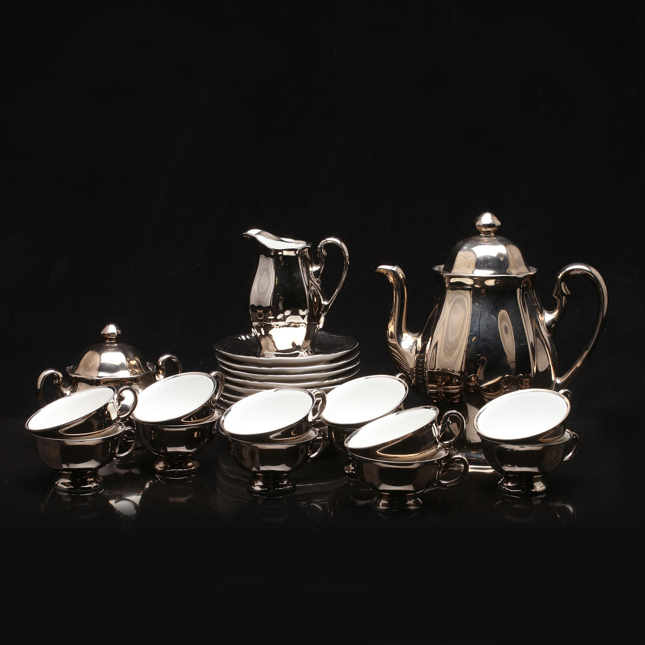 MOCCASERVIS, porcelæn, 27 dele, Bayern.