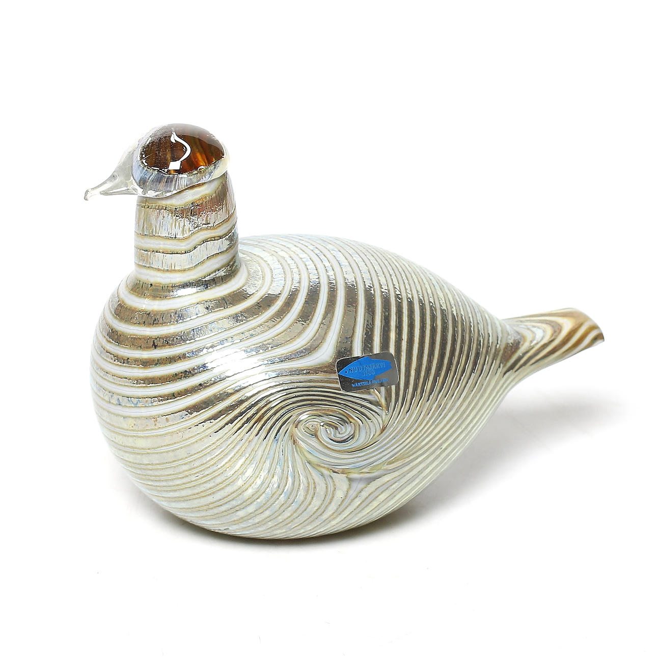 OIVA TOIKKA. Skulptur, glas, fågel, signerad, Nuutajärvi Notsjö ...