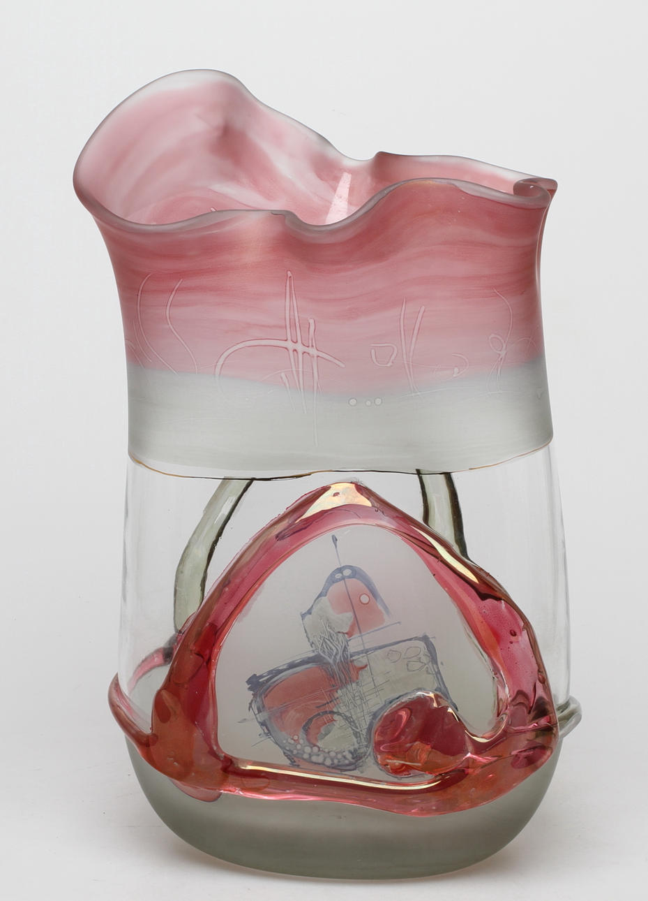 VAS, glas, Ion Art, Ion Tamaian, Rumänien/Transylvanien, signerad.