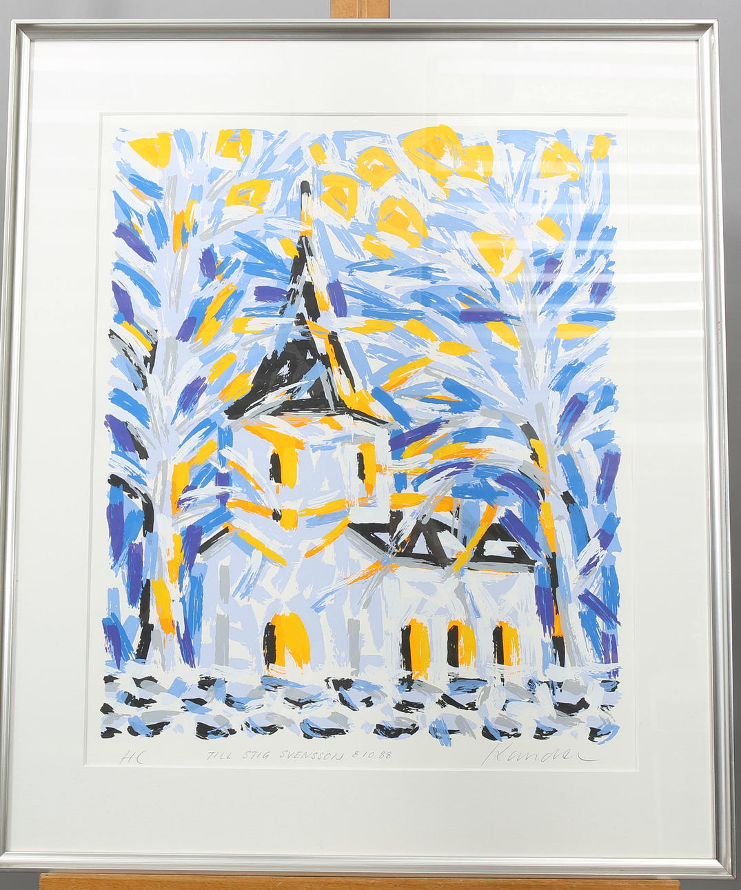 LEIF KANDER. Lithograph, marked HC, signed Kander.